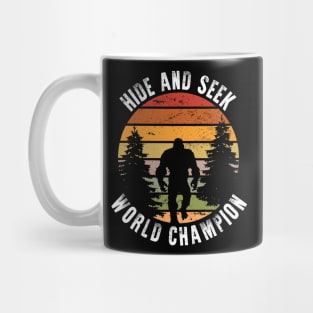 Retro Bigfoot Hide & Seek World Champion Mug